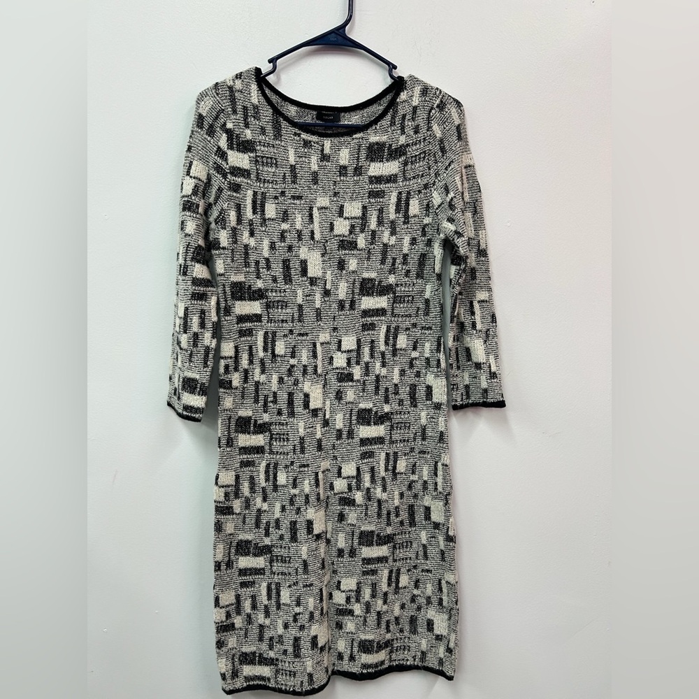 Solar Elegant Black and White Sheath Dress NWT Sz S